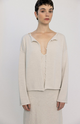 Francie Ivory Dolls Reversible Cardigan