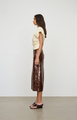 One Of Others Coffee Kendall Skirt