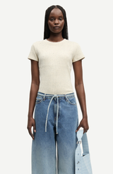 Samsøe Samsøe Egret Mel. Sanell T-Shirt