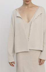 Francie Ivory Dolls Reversible Cardigan