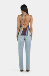 Hansen & Gretel Wave Length Juniper Silk Top