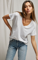 Perfect White Tee White Hendrix Boxy V Neck Tee