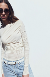 Agolde Oatmilk Tania Twist Tee