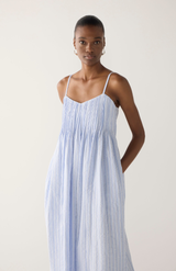 Foemina Blue Stripe Seersucker Viv Dress