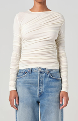 Agolde Oatmilk Tania Twist Tee
