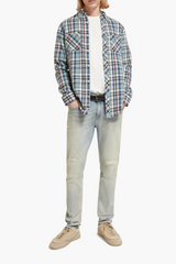 Scotch & Soda Blue & Red Flannel Check Shirt