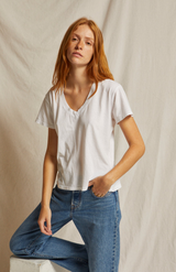 Perfect White Tee White Hendrix Boxy V Neck Tee