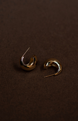 Zoe & Morgan 22K Gold Plate Cira Hoop Earrings