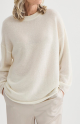 Laing Ivory Alpaca Sweater with Tie