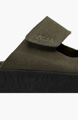 Veja Kaki + Black Suede Etna Sandal