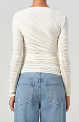 Agolde Oatmilk Tania Twist Tee
