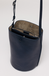 Yu Mei Eclipse Navy Lambskin Phoebe Bucket Bag
