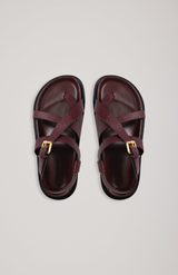 A.Emery Mulberry Lizard Elbert Sandal