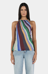 Hansen & Gretel Wave Length Juniper Silk Top