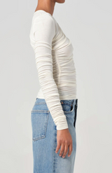 Agolde Oatmilk Tania Twist Tee