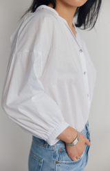 Mahsa Cotton Lawn White Everyday Blouse