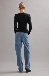 Caitlin Crisp Black Beau Merino Top