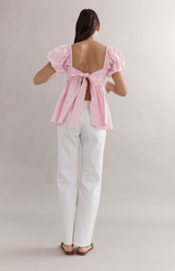 Caitlin Crisp Pink Seersucker Piper Bodice