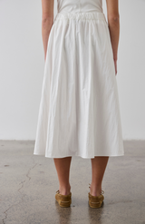 Laing White Full Pleated Skirt