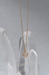 Zoe & Morgan 22K Gold Plate with White Zircon Manuka Necklace