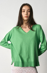 Aleger Grass N.2403 Classic V-Neck Pullover