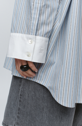 Marle Bleu Stripe Edie Shirt