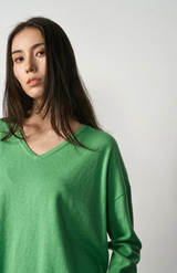 Aleger Grass N.2403 Classic V-Neck Pullover