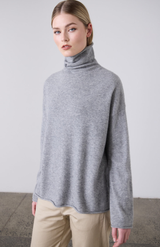 Laing Grey Marle Mara Funnel Neck Knit