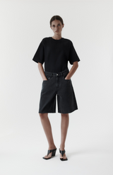 Rebe Black Washed Dillon Shorts
