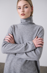 Laing Grey Marle Mara Funnel Neck Knit