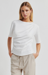 Second Female White Ulina Drape Tee