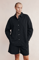 Marle Black Pinstripe Mella Shirt