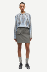 Samsøe Samsøe Grey Blue Sadover LS Polo