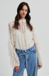Second Female Soft Beige Sybell Lace Blouse