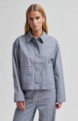 Second Female Dark Blue Stripe Antibes Overshirt