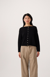 Francie Black Dolls Reversible Cardigan