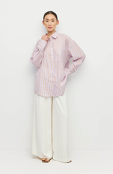 Juliette Hogan Linea Cotton Sunset Stripe Sunday Shirt