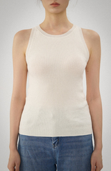Aleger White N.2405 Ribbed Tank