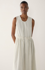 Foemina Basil Stripe Seersucker Cameron Dress