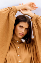 Mes Demoiselles Caramel Celeste Army Shirt