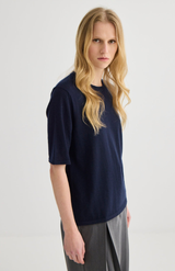 Laing Midnight Featherlight Cashmere T-Shirt