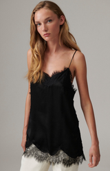 DAY Black Lacey Fluid Viscose Top