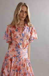 Caitlin Crisp Pink Wildflower Soho Blouse
