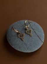 Zoe & morgan 22k Gold Vermeil Mini Gyspy Heart Hoops