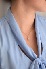 Charlotte Penman Gold Rose Quartz Stardust Particle Necklace