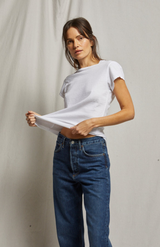 Perfect White Tee White Sheryl Recycled Baby Tee