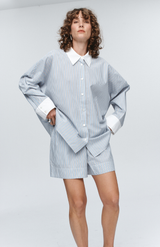 Marle Bleu Stripe Edie Shirt