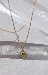 Zoe & Morgan 22k Gold Plate with Chrome Diopside Manuka Necklace
