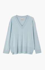 Aleger Sea Spray N.2404 Long Line V-Neck Pullover