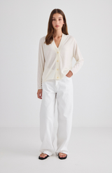 Laing Cream Liv V-Neck Cardigan